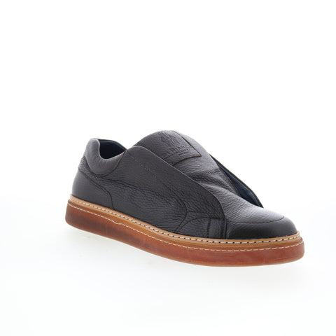 Di Bianco Flaminio Mens Brown Leather Slip On Lifestyle Sneakers Shoes