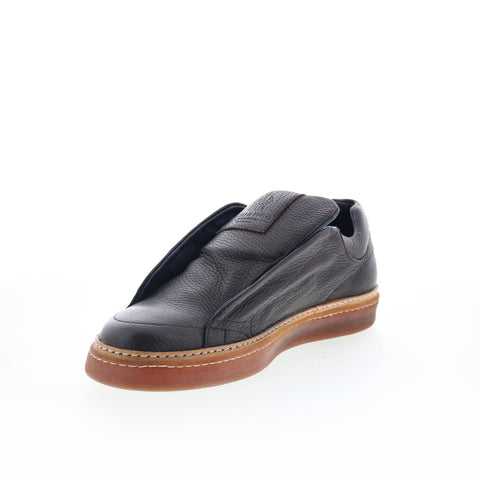 Di Bianco Flaminio Mens Brown Leather Slip On Lifestyle Sneakers Shoes