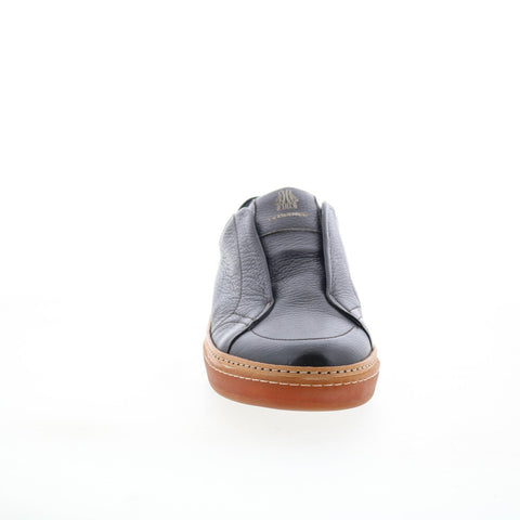 Di Bianco Flaminio Mens Black Leather Slip On Lifestyle Sneakers Shoes