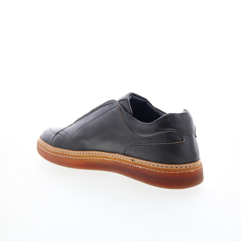 Di Bianco Flaminio Mens Black Leather Slip On Lifestyle Sneakers Shoes