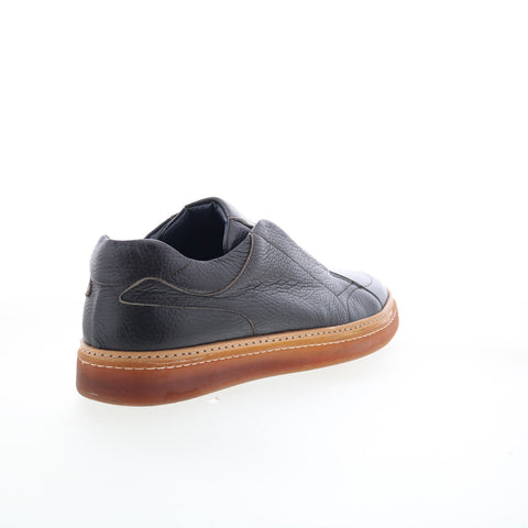 Di Bianco Flaminio Mens Black Leather Slip On Lifestyle Sneakers Shoes