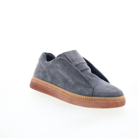 Di Bianco Flaminio Mens Gray Suede Slip On Lifestyle Sneakers Shoes