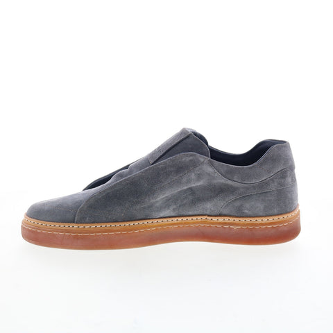 Di Bianco Flaminio Mens Gray Suede Slip On Lifestyle Sneakers Shoes