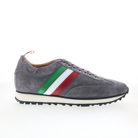 Pastori by Di Bianco Florian Mens Gray Suede Lace Up Lifestyle Sneakers Shoes