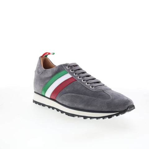 Pastori by Di Bianco Florian Mens Gray Suede Lace Up Lifestyle Sneakers Shoes