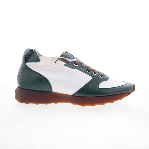 Pastori by Di Bianco Forza Mens White Leather Lace Up Lifestyle Sneakers Shoes