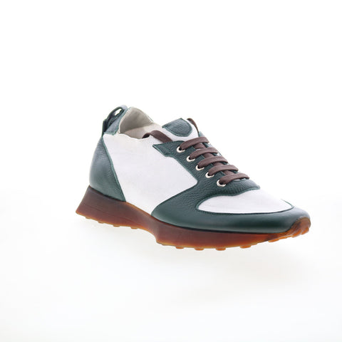 Pastori by Di Bianco Forza Mens White Leather Lace Up Lifestyle Sneakers Shoes