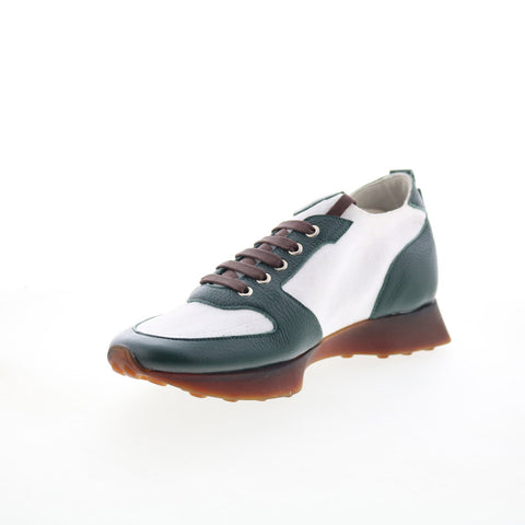 Pastori by Di Bianco Forza Mens White Leather Lace Up Lifestyle Sneakers Shoes
