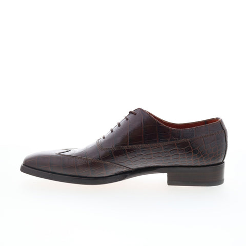 Giano Cocco G323 Mens Brown Oxfords & Lace Ups Wingtip & Brogue Shoes