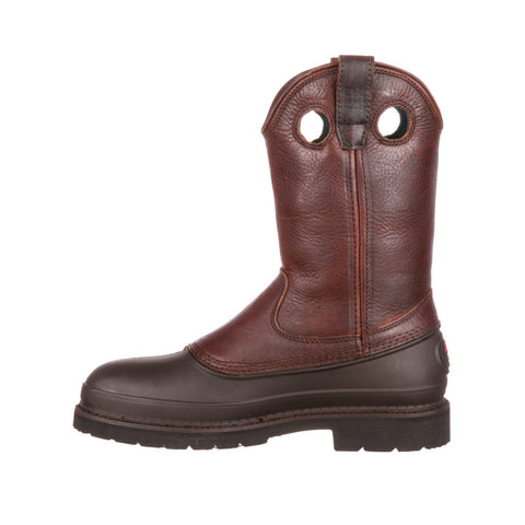 Georgia Muddog Steel Toe Wellington Mens Brown Wide Work & Safety Boots