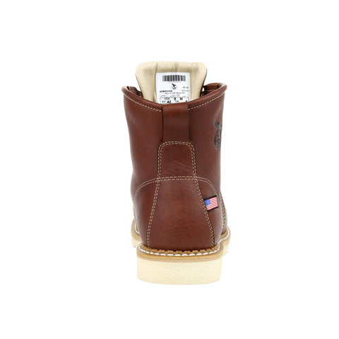 Georgia Wedge Moc Toe GB00358 Mens Brown Wide Leather Work & Safety Boots