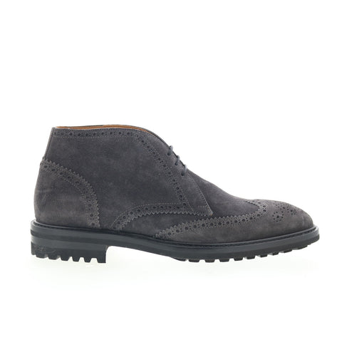 Di Bianco GB312 Mens Gray Suede Lace Up Chukkas Boots