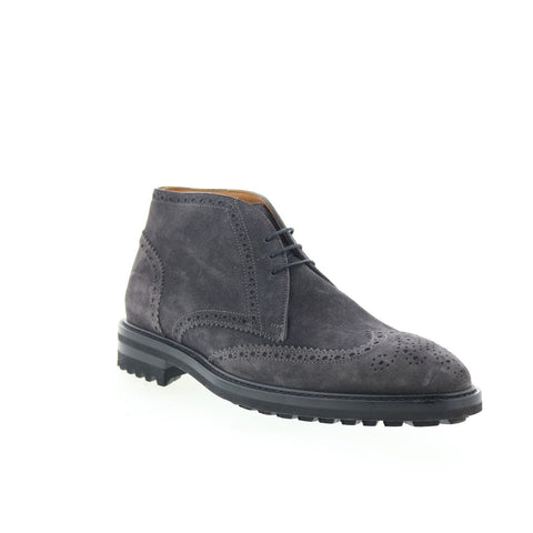 Di Bianco GB312 Mens Gray Suede Lace Up Chukkas Boots