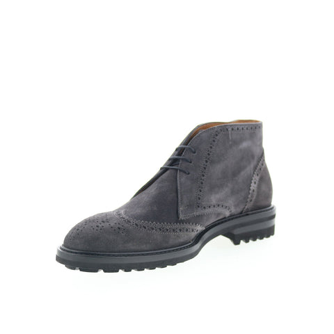 Di Bianco GB312 Mens Gray Suede Lace Up Chukkas Boots