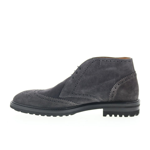 Di Bianco GB312 Mens Gray Suede Lace Up Chukkas Boots