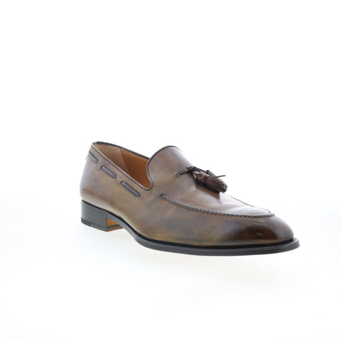 Di Bianco GB317 Mens Brown Leather Slip On Loafers & Slip Ons Casual Shoes