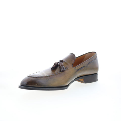 Di Bianco GB317 Mens Brown Leather Slip On Loafers & Slip Ons Casual Shoes