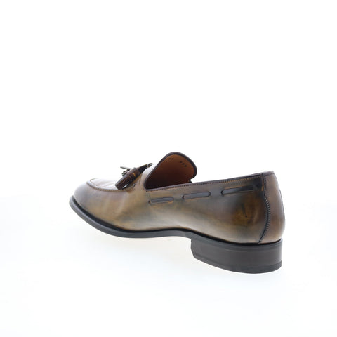 Di Bianco GB317 Mens Brown Leather Slip On Loafers & Slip Ons Casual Shoes