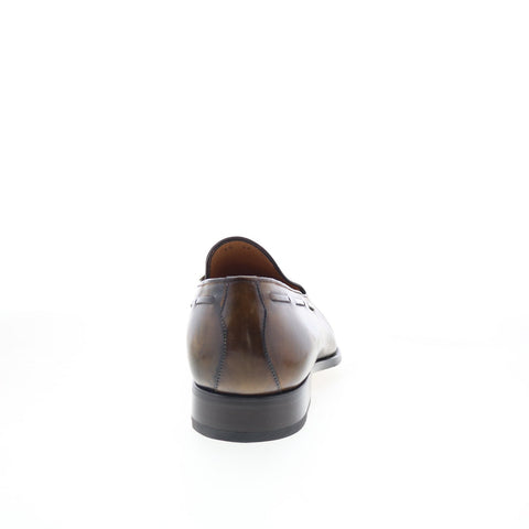 Di Bianco GB317 Mens Brown Leather Slip On Loafers & Slip Ons Casual Shoes