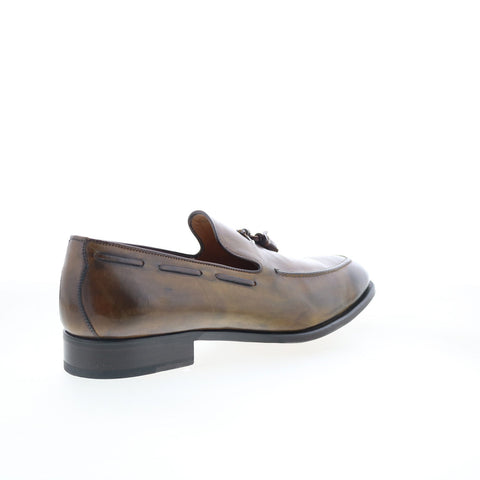 Di Bianco GB317 Mens Brown Leather Slip On Loafers & Slip Ons Casual Shoes