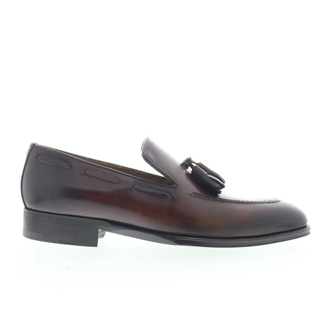 Pastori by Di Bianco GB317 Mens Brown Leather Loafers & Slip Ons Casual Shoes