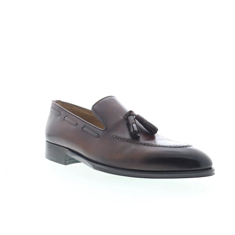Pastori by Di Bianco GB317 Mens Brown Leather Loafers & Slip Ons Casual Shoes