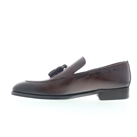 Pastori by Di Bianco GB317 Mens Brown Leather Loafers & Slip Ons Casual Shoes