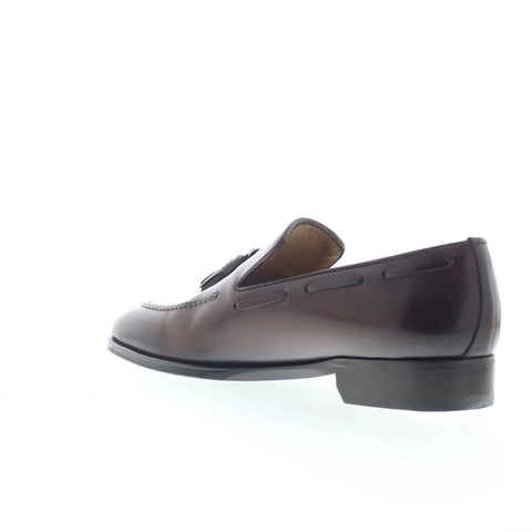 Pastori by Di Bianco GB317 Mens Brown Leather Loafers & Slip Ons Casual Shoes