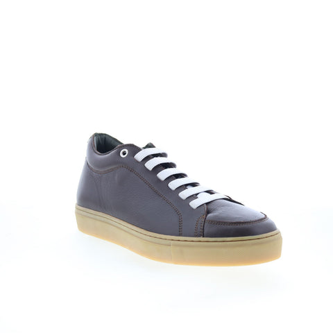 Di Bianco GB371 Mens Brown Leather Lace Up Lifestyle Sneakers Shoes