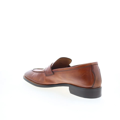 Di Bianco GBF316 Mens Brown Leather Slip On Loafers & Slip Ons Penny Shoes