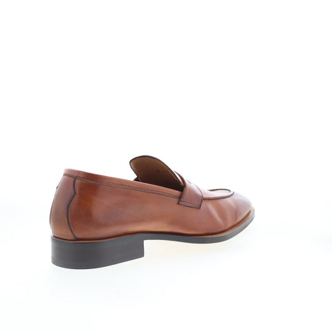 Di Bianco GBF316 Mens Brown Leather Slip On Loafers & Slip Ons Penny Shoes