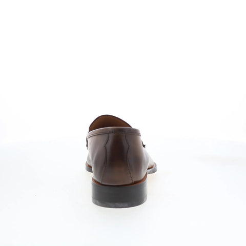 Di Bianco GBF316 Mens Brown Leather Slip On Loafers & Slip Ons Penny Shoes