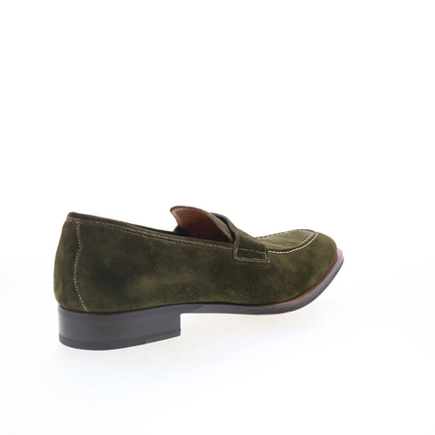 Di Bianco GBF316 Mens Green Suede Slip On Loafers & Slip Ons Penny Shoes