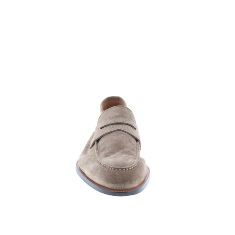 Di Bianco GBF316 Mens Brown Suede Slip On Loafers & Slip Ons Penny Shoes