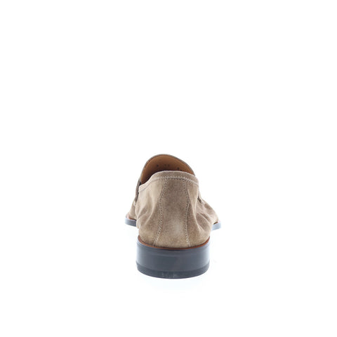 Di Bianco GBF316 Mens Brown Suede Slip On Loafers & Slip Ons Penny Shoes