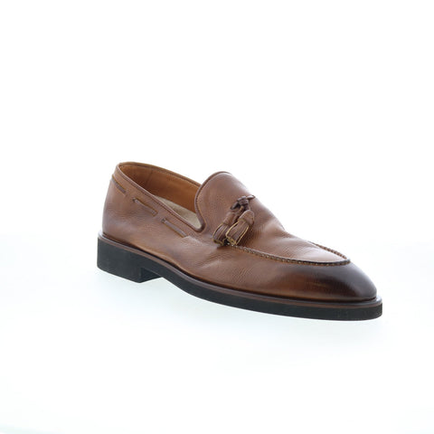 Di Bianco GBF317 Mens Brown Leather Slip On Loafers & Slip Ons Casual Shoes