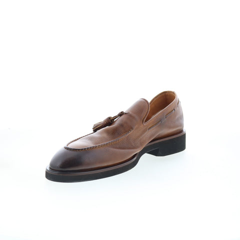 Di Bianco GBF317 Mens Brown Leather Slip On Loafers & Slip Ons Casual Shoes