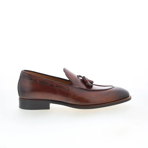 Di Bianco GBF317 Mens Brown Leather Slip On Loafers & Slip Ons Casual Shoes
