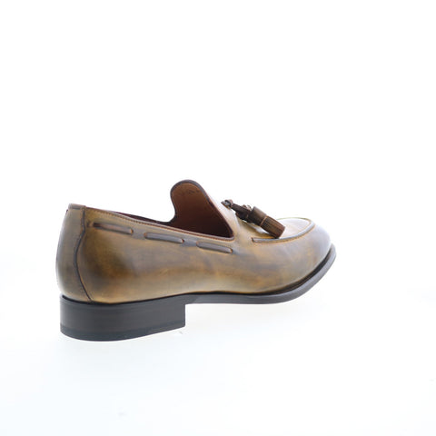 Di Bianco Vitello GBF317 Mens Brown Leather Loafers & Slip Ons Casual Shoes