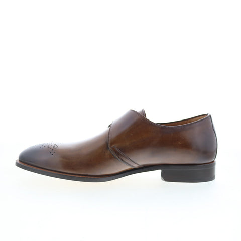 Di Bianco GBF340 Mens Brown Leather Loafers & Slip Ons Casual Shoes