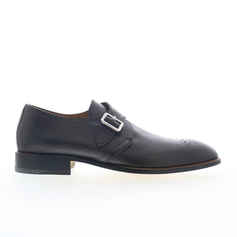 Di Bianco GBF340 Mens Black Leather Loafers & Slip Ons Casual Shoes