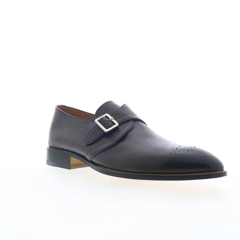 Di Bianco GBF340 Mens Black Leather Loafers & Slip Ons Casual Shoes