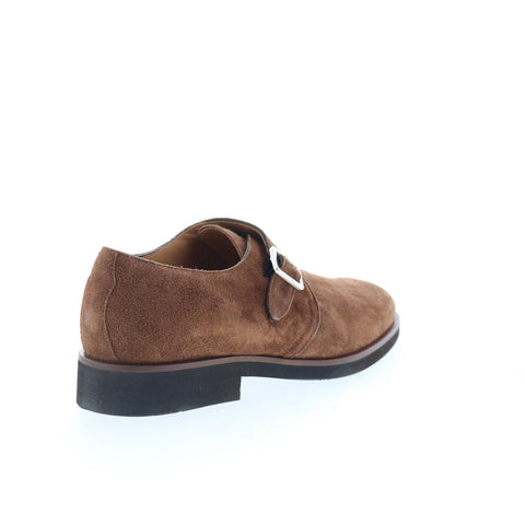 Di Bianco GBF340 Mens Brown Suede Hook & Loop Loafers & Slip Ons Casual Shoes