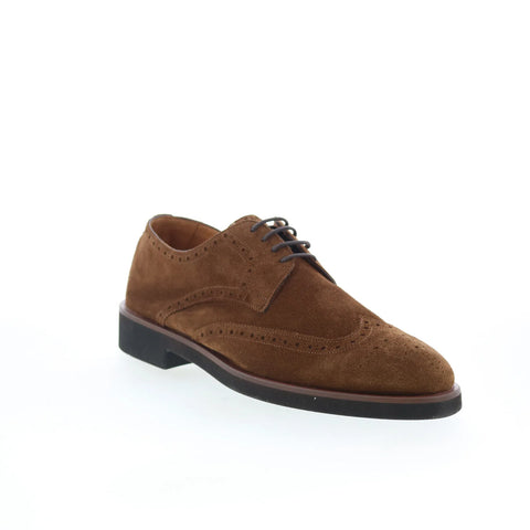 Di Bianco GBF400 Mens Brown Suede Oxfords & Lace Ups Wingtip & Brogue Shoes