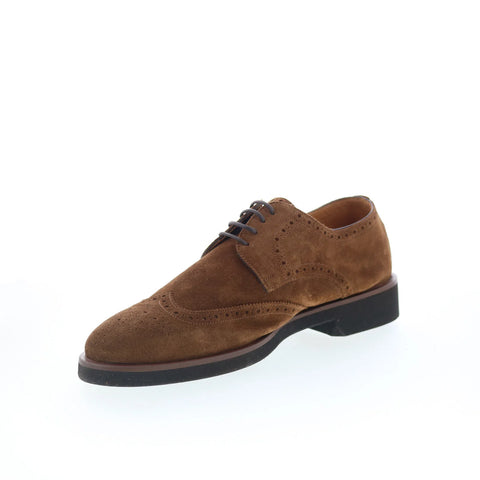 Di Bianco GBF400 Mens Brown Suede Oxfords & Lace Ups Wingtip & Brogue Shoes