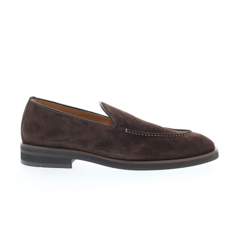 Di Bianco GBF410 Mens Brown Suede Slip On Loafers & Slip Ons Casual Shoes