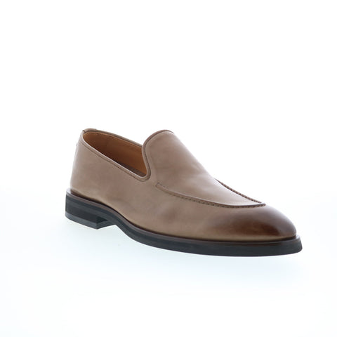 Di Bianco GBF410 Mens Brown Leather Slip On Loafers & Slip Ons Casual Shoes