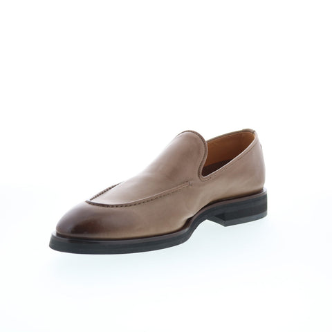 Di Bianco GBF410 Mens Brown Leather Slip On Loafers & Slip Ons Casual Shoes