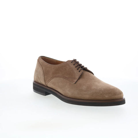 Di Bianco Gorian GBF415 Mens Brown Suede Oxfords & Lace Ups Plain Toe Shoes
