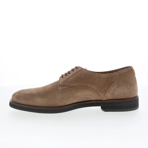 Di Bianco Gorian GBF415 Mens Brown Suede Oxfords & Lace Ups Plain Toe Shoes